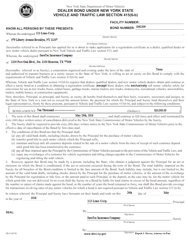 New York Auto Dealer Bond A Guide For Insurance Agents